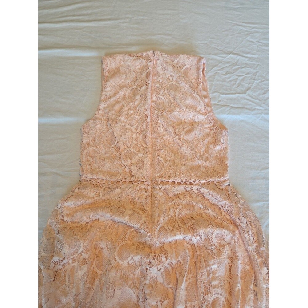 VENUS Womens Pink Crochet Lace Boho Sleeveless Dress Size 6 - Picture 5 of 5